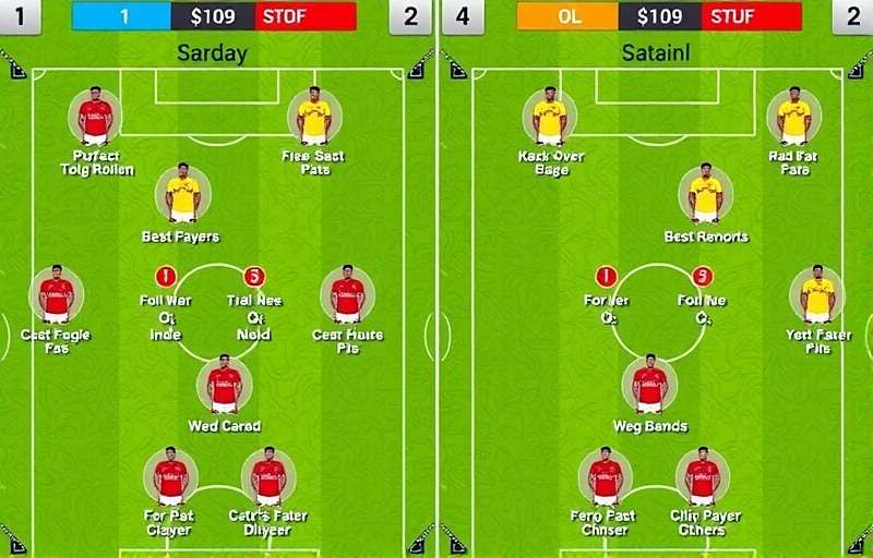 Goan Football Fiesta Tactics and Strategies Goan Football Fiesta tactical screen showing Indian player strategies and formation options